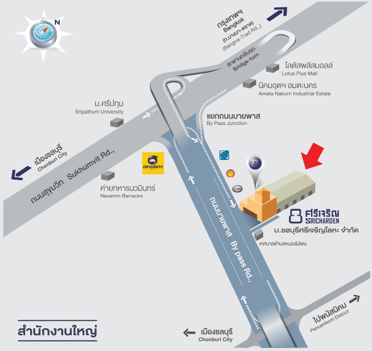 แผนที่ ชลบุรีศรีเจริญโลหะ สนง.ใหญ่ แผนที่ ชลบุรีศรีเจริญโลหะ สนง.ใหญ่